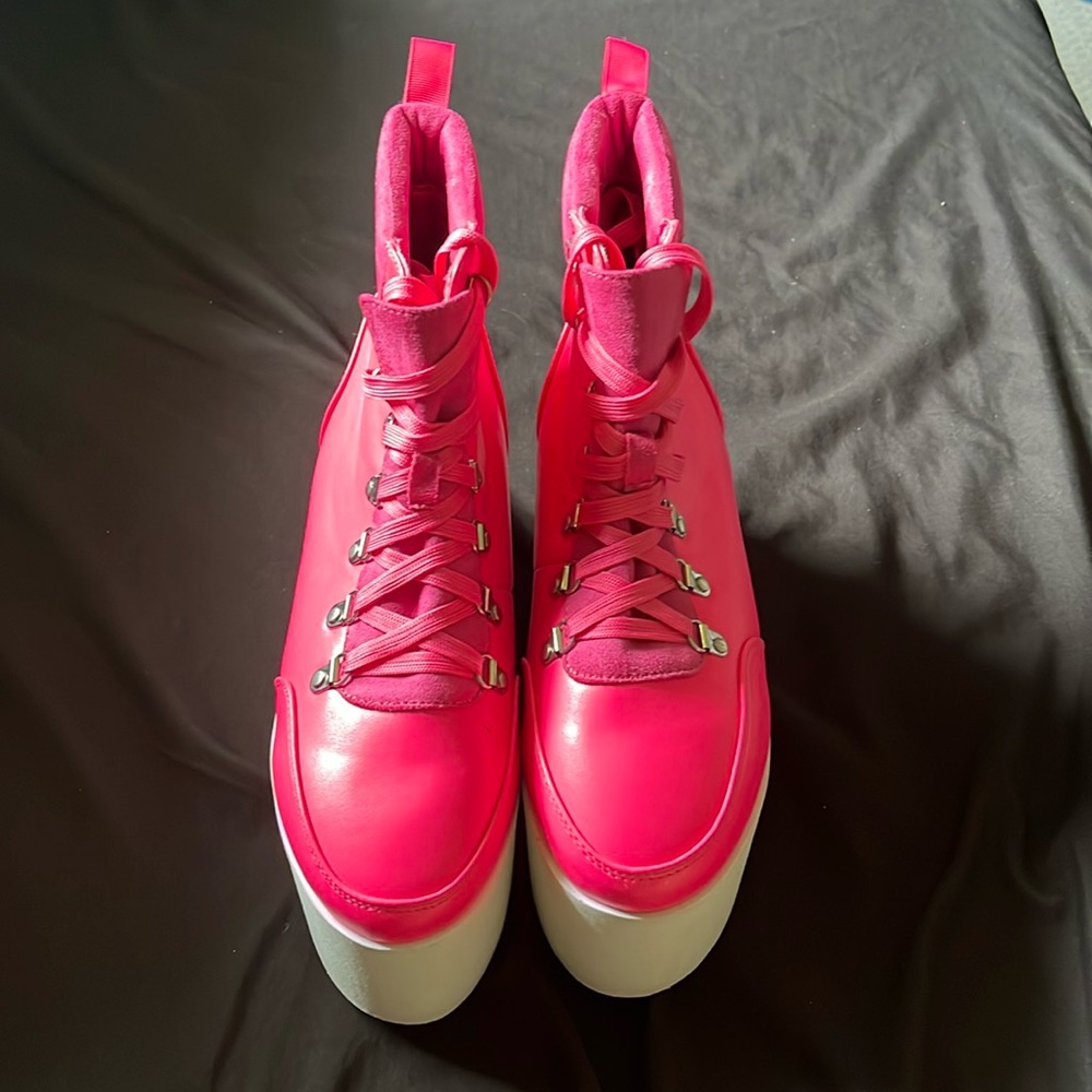 N.Y.L.A Hot Pink Woman’s Platform Boots